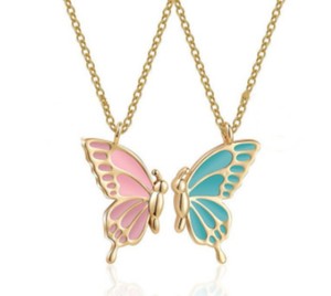 Conjunto de Joyería de Moda con <span class=keywords><strong>Collar</strong></span> de Mariposa Personalizado de Fábrica con 21 Años de Experiencia, Pendientes y Collares de Mariposa, Regalo para Chicas Dulces - Product Image 6