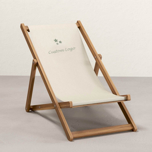 Chaise longue de plage personnalisée pour enfants, chaises de plage pour enfants avec logo, chaise longue de plage pliable réglable en bois pour enfants - Product Image 6