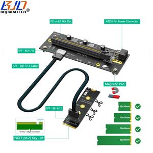 Yeni 2280 M.2 M-Key Arayüzü - PCI-e 4.0 16X Adaptör Kartı 12V ATX 6PIN Girişli Oculink Veri Kablosu Harici Ekran Kartı Yuvası için - Product Image 2
