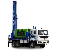 SUNROCK -250-300 DTHR 300 Mètres (1000 pieds) Nouvelle plateforme de forage de puits d'eau multifonctionnelle montée sur camion diesel Ashok Leyland
