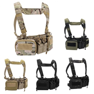 Gilet tactique Molle d'extérieur à prix de gros, conception multi-poches personnalisée, pochette à chargeur à dégagement rapide, fabriqué en nylon durable - Product Image 6