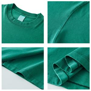 เสื้อยืดโอเวอร์ไซส์ TKAN609D รุ่นสั่งทำพิเศษสำหรับผู้ชาย ผ้าฝ้าย 100% ระบายอากาศได้ดี แขนสั้น คุณภาพสูง สไตล์สตรีทแวร์ ออกกำลังกาย วินเทจ ล้างสีแบบแอซิดวอช - Product Image 3