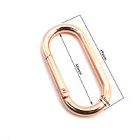 Mousqueton ovale personnalisé en alliage de zinc de 40 mm, robuste et durable, pour sacs, porte-clés, attaches de bagages, accessoires de sac à main