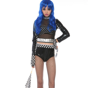 Gran oferta, disfraces de <span class=keywords><strong>conductor</strong></span> de coche, disfraces de carreras sexis para mujer, uniforme de carreras, conjuntos de disfraces de Cosplay - Product Image 4