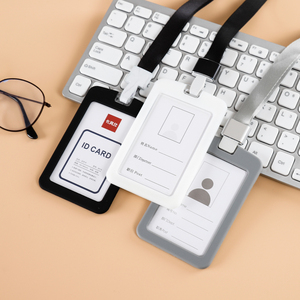 Meilleures ventes <span class=keywords><strong>Porte</strong></span>-<span class=keywords><strong>badge</strong></span> en <span class=keywords><strong>plastique</strong></span> dur vertical à double fenêtre <span class=keywords><strong>Pochette</strong></span> de protection pour carte d'identité - Product Image 5