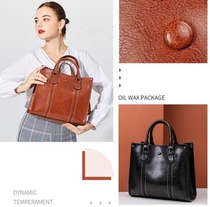 3 in 1 여성 가죽 핸드백 여성용 토트 핸드 숄더백 여성용 가방 - Product Image 2