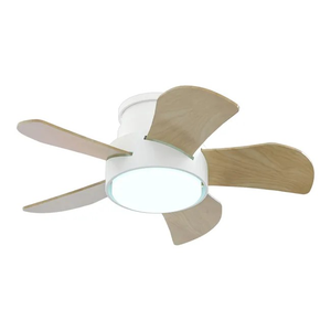 Ventilateur de plafond design nordique moderne de 36 pouces avec lumière LED, télécommande, corps en fer, 5 pales, 220V DC, dimmable - Product Image 1