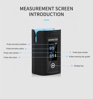 Lepu Oksimeter Ujung Jari PC60FW CE OLED, Oksimeter Denyut Nadi Pengukuran Ujung Jari Nirkabel