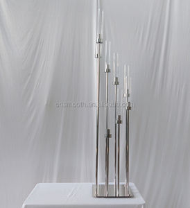 <span class=keywords><strong>Portacandele</strong></span> in vetro dorato con decorazione geometrica di nozze per la decorazione di nozze - Product Image 4