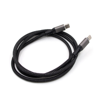 Câble de charge rapide et de transfert de données 2-en-1 USB-C vers USB-C en nylon tressé avec texture filet, 60W PD, pour iPhone 16 et 17 (pour la vente au détail)