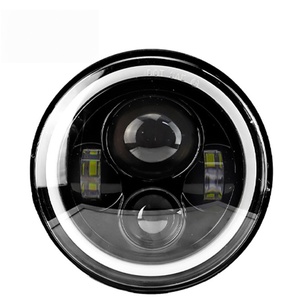 Faro LED de 7 Pulgadas, 12V, 60W, DRL H4, Aro Halo, Ojo de Ángel, 7500 Lúmenes, 6000K, para Auto y Motocicleta, para Wrangler JK JL - Product Image 1