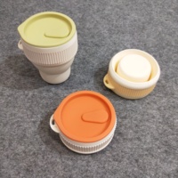 Tasse en silicone pliable Refine Factory sans BPA 280 ml, tasse à café pliable avec couvercle, compatible lave-vaisselle et micro-ondes, tasse de voyage