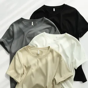2024 Men Summer Clothing Streetwear Heavyweight T-shirt Puff Print Oversize Pima Cotton T-shirt Drop Shoulder Tshirts