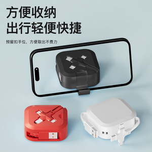 สายเคเบิลข้อมูล 3in1 แบบยืดหดได้ 1.2 ม. พร้อมพอร์ต Type C Lightning Micro USB สำหรับชาร์จและถ่ายโอนข้อมูล - Product Image 5