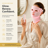 Masque LED de bien-être pour le visage et le cou SUNGLOR SGMSK4D, en silicone, fabrication OEM ODM, livraison directe d'usine