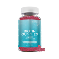 Gummies à la biotine 10000mcg, 60 unités, avec kératine pour la santé des cheveux, de la peau et des ongles, approvisionnement en vrac OEM