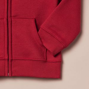 Sudadera con capucha y cremallera para niñas, forro polar, detalle de tejido acanalado, talla 2T - Product Image 5