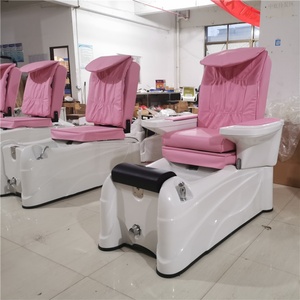 Kisen Luxury Modern Light Grey Spa Chair Electric Foot Reflexology Manicure Pedicure Chair for Nail Salon - Product Image 3