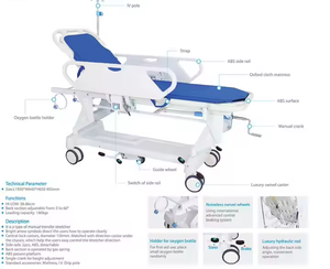 Kasur tandu penyelamatan <span class=keywords><strong>ABS</strong></span> Manual darurat Transfer tempat tidur rumah sakit terbuat dari plastik dan logam untuk rumah sakit - Product Image 6