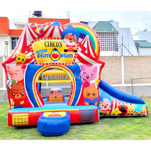 Castillo Inflable de Circo para Niños, Juego de Fiesta Infantil, Brincolín Inflable con Tobogán - Product Image 4