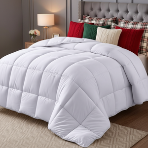 Edredón <span class=keywords><strong>Utopia</strong></span> <span class=keywords><strong>Bedding</strong></span> de 220x240 cm, Edredón Doble 100% Microfibra, Acolchado, Cálido y Agradable al Tacto (Blanco) - Product Image 4
