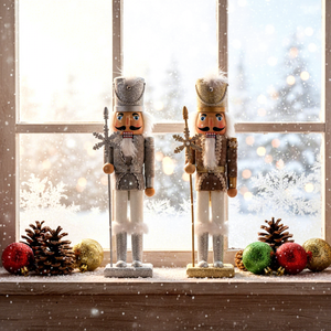 Figurine festive en bois faite à la main, décoration de table pour la maison, ornement, décorations de Noël en bois - Product Image 1