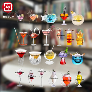 Vasos de Cóctel Transparentes de Cristal Únicos y Divertidos, Cristalería Creativa para <span class=keywords><strong>Bar</strong></span> y Fiestas - Product Image 1