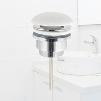 Égouttoir de lavabo Joyhoo de haute qualité, corps en laiton de 3,5 cm avec grand couvercle en céramique blanche, installation simple à ressort pour salle de bain