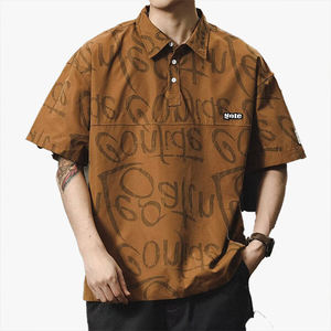 Polo à manches courtes pour homme, tendance, marque tendance, design ample, style de niche, haut de gamme, polyvalent, polo T-shirt - Product Image 6