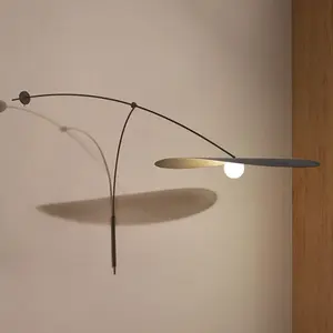 Nordic Lampu Dinding Lengan Panjang Kreatif Retro Ruang Tamu Pencahayaan Belajar Kamar Tidur Samping Tempat Tidur Lampu Baca Ruang Makan Angin Industri Wal