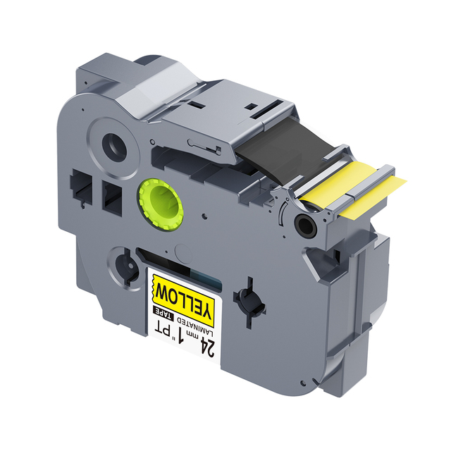 Compatible 24mm Black on Yellow Label Tape Cassette for Brother P-Touch TZ-651 TZe-651 Label Maker