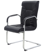 Chaise de bureau moderne à dossier haut lombaire ergonomique en cuir avec roulettes silencieuses chaise de salle d'attente à domicile