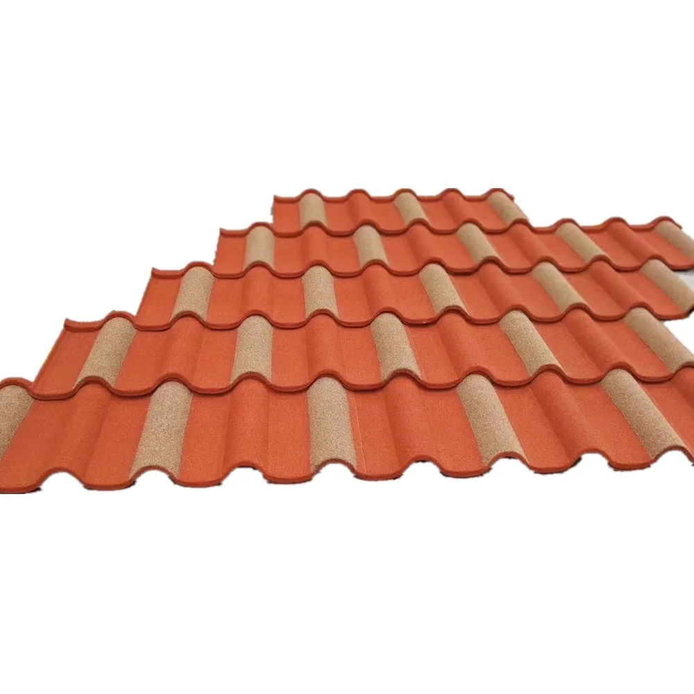 China Roof Tile Roofing Sheet Galvalume Stone Color Coated Metal Roof Tiles