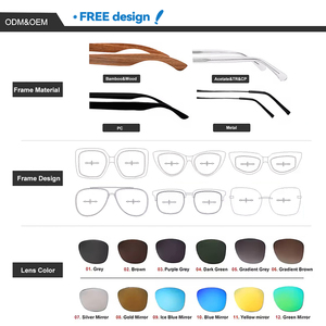 Sunway Eyewear Hot Factory Wholesale Custom Retro Square Fashion Metal Unisex UV400 Sunglasses - Product Image 5