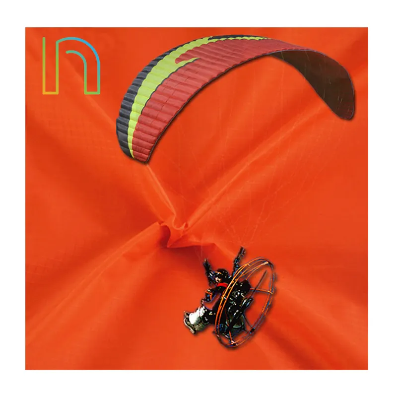 20d 380t Pu Silicone Coated Ripstop 100% Nylon Strong Tear Fastness Nylon Paraglider Parachute Fabric