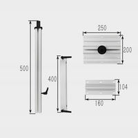 Pied de table pliable et pivotant amovible AutoLiuma en alliage d'aluminium, moderne, léger, étanche, pour camping-car, fourgonnette, caravane