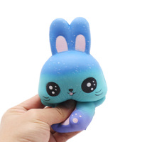Usine En Gros Couleurs Squishy Jouets Ciel Étoilé Lapin Lente Rising PU Mousse Anti Stress Squeeze Jouets