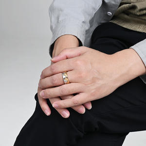 Crown Shape <b>Titanium</b> Steel <b>Ring</b> With Diamond Inlay Unisex Fashion Jewelry Gift For Men Women Couples Geometric Design - Product Image 2