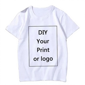 T-shirt blanc personnalisé pour homme, manches courtes, col rond, impression vierge, logo DIY, vêtement décontracté, coupe classique, 100 % coton jersey respirant - Product Image 3
