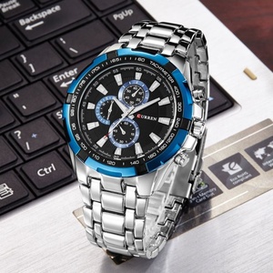 Nouvelle montre chronographe multifonction tendance pour homme, bracelet en acier inoxydable, étanche, montre sport à quartz avec aiguilles lumineuses - Product Image 4