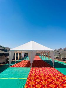 เต็นท์ทรงศาลาสีขาวและเหลืองสุดหรู พร้อมผ้าม่านสวยสง่า สำหรับงานแต่งงาน งานเลี้ยงในสวน และงานอีเว้นท์ต่างๆ - Product Image 3