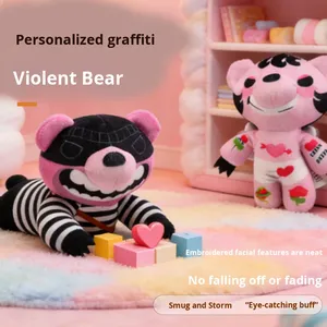 For gloomy Plush Violent Bear <b>Doll</b> Cartoon Plush Toy Gift for Unisex Pendant <b>Doll</b> PP Cotton Filled - Product Image 2