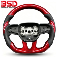 Volant en cuir et fibre de carbone forgée à 3 branches, 35 mm, avec garantie d'un an pour Dodge Challenger SRT Charger 2014-2019