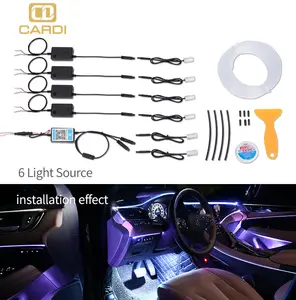 "CARDI" Musik-Sensorfunktion Auto-Touch-Atmosphäre-LED-Optikstreifen Autoinnenraum-Umgebungslicht-Kit