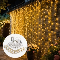 Guirlande lumineuse LED pour intérieur et extérieur, Noël, fête, mariage, vacances, 3M*3M 300LED avec étanchéité IP44 et télécommande