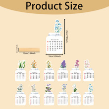 <b>Mini</b> Standing <b>Desk</b> Calendar Card Rectangle Month View Paper Minimalist Design For Time Management New Year - Product Image 2