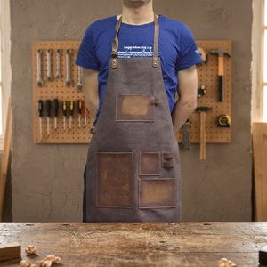 Whole Cowhide Sleeveless Bib Work <b>Apron</b> <b>Waterproof</b> and Oily - Product Image 2