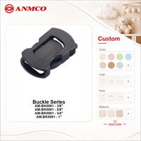 ANMCO Boucle de ceinture de sécurité 5 points écologique pour voiture 25 mm, boucle pour poussette bébé