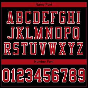 Camiseta de Fútbol Auténtica Personalizada de Estilo Clásico en Negro, Rojo y Blanco - Product Image 3