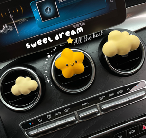 Bán Buôn Xe Vent Clip Làm Mát Không Khí Màu Hồng Đám Mây Hình Thơm Gốm Hương Thơm Thạch Cao Sứ Hoa Tinh Dầu Khuếch Tán - Product Image 1